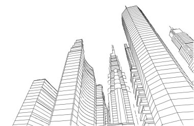 soyut mimari duvar kağıdı tasarımı, dijital konsept arkaplan