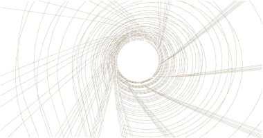 Mimari sanat konseptinde soyut çizgiler, minimum geometrik şekiller. 