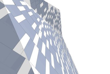 Mimari sanat konseptinde soyut çizgiler, minimum geometrik şekiller. 