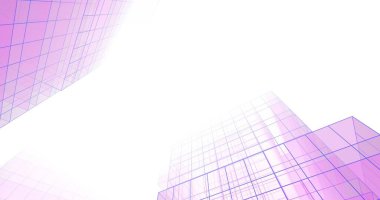 Mimari sanat konseptinde soyut çizgiler, minimum geometrik şekiller. 