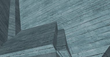 Mimari sanat konseptinde soyut çizgiler, minimum geometrik şekiller. 