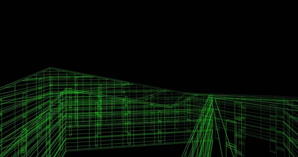 Mimari sanat konseptinde soyut çizgiler, minimum geometrik şekiller. 