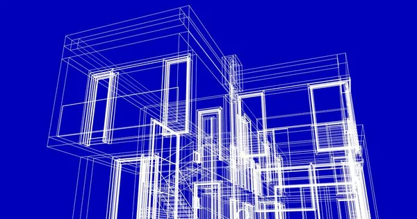 Lined Architectural Wallpaper Digital Background — Stock Photo, Image