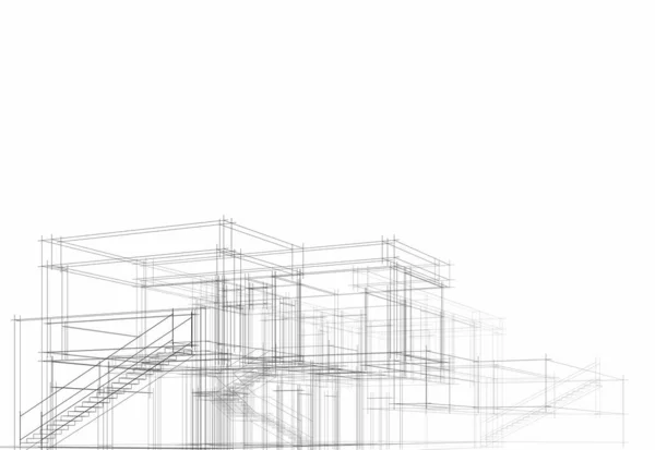 Абстрактный Архитектурный Дизайн Обоев Цифровой Концепт Фон — стоковое фото