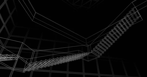 Abstraktní Architektonická Tapeta Digitální Pozadí — Stock fotografie