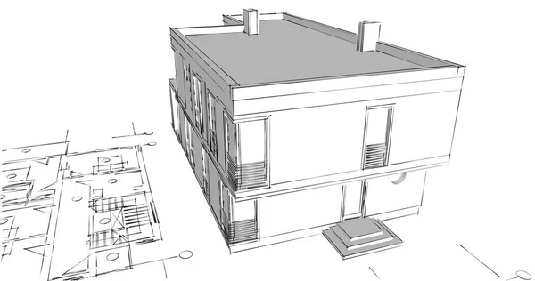 Lemované Architektonické Tapety Digitální Pozadí — Stock fotografie