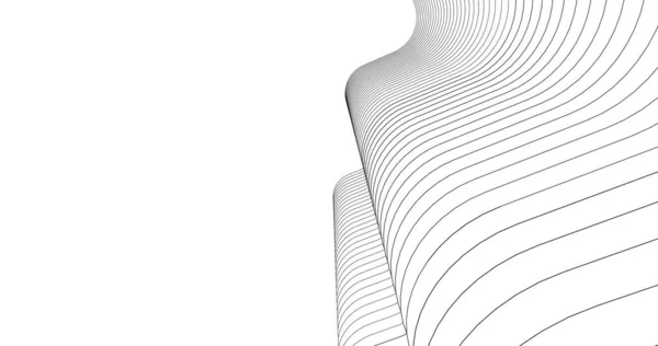 Abstrakta Teckningslinjer Arkitektonisk Konst Koncept Minimala Geometriska Former — Stockfoto