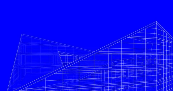 Líneas Abstractas Dibujo Concepto Arte Arquitectónico Formas Geométricas Mínimas —  Fotos de Stock