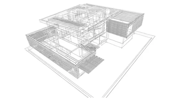 Abstraktní Architektonický Design Tapet Digitální Koncept Pozadí — Stock fotografie