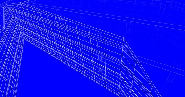 Linee Disegno Astratte Nel Concetto Arte Architettonica Forme Geometriche Minime — Foto Stock