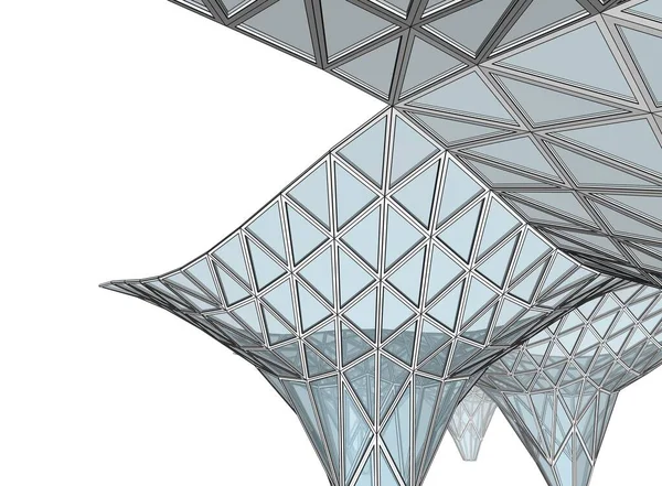 Mimari sanat konseptinde soyut çizgiler, minimum geometrik şekiller. 