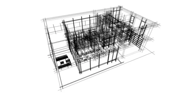 Architektura Ilustrace Návrh Stavby — Stock fotografie