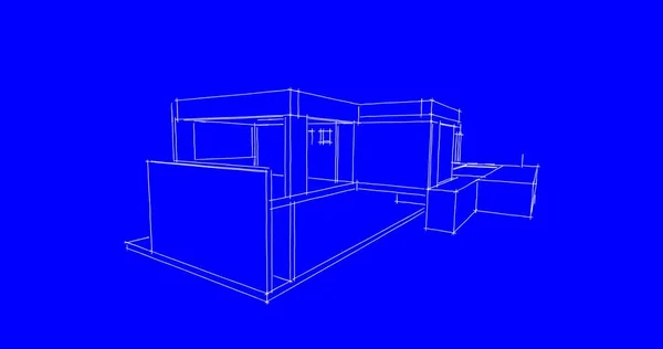 Fodrad Arkitektoniska Tapeter Digital Bakgrund — Stockfoto