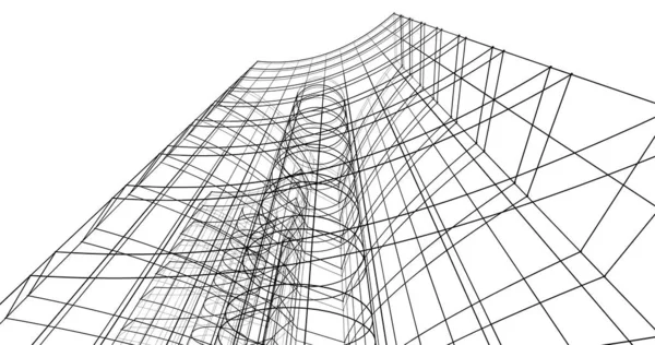 Abstrakcyjna Tapeta Architektoniczna Tło Cyfrowe — Zdjęcie stockowe