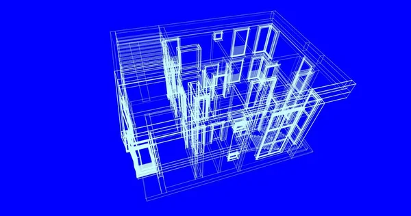 Wyłożona Tapeta Architektoniczna Tło Cyfrowe — Zdjęcie stockowe