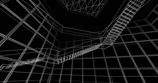 Абстрактные Архитектурные Обои Цифровой Фон — стоковое фото