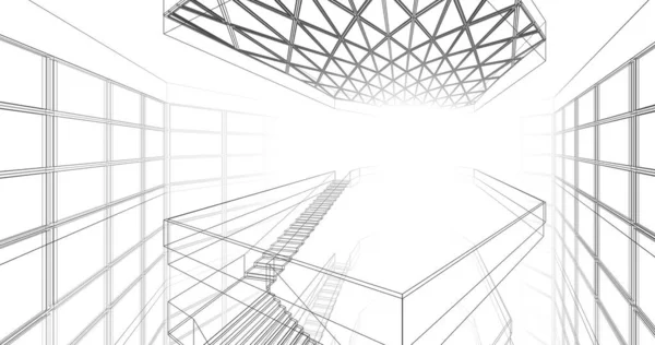 Abstrakcyjna Tapeta Architektoniczna Tło Cyfrowe — Zdjęcie stockowe