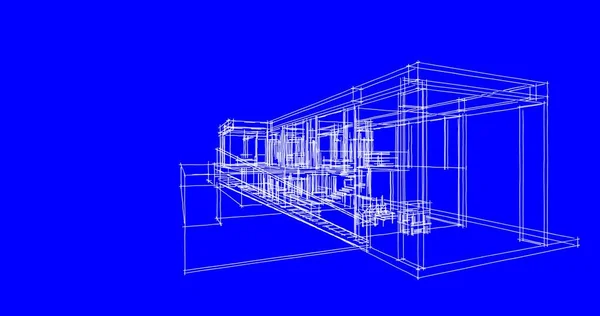 Wyłożona Tapeta Architektoniczna Tło Cyfrowe — Zdjęcie stockowe