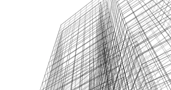 Abstraktní Architektonická Tapeta Digitální Pozadí — Stock fotografie