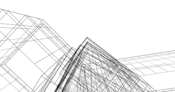 Абстрактный Архитектурный Дизайн Обоев Цифровой Концепт Фон — стоковое фото