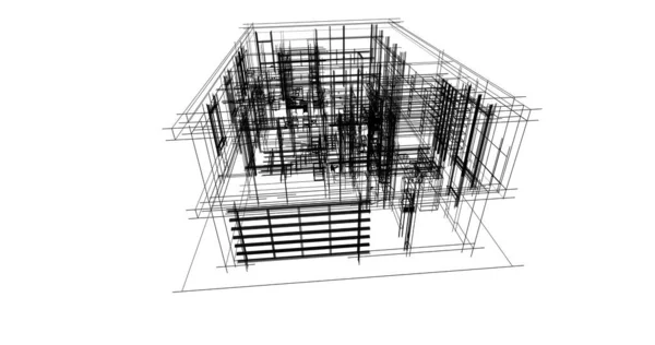 Diseño Ilustración Arquitectura Del Plan Construcción Edificios —  Fotos de Stock