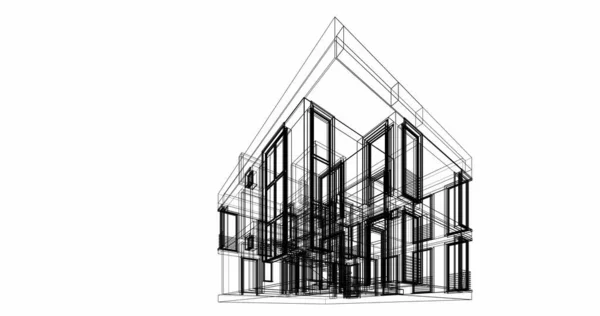 Wyłożona Tapeta Architektoniczna Tło Cyfrowe — Zdjęcie stockowe