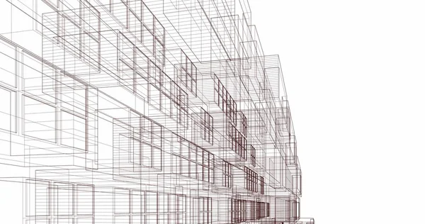 Mimari sanat konseptinde soyut çizgiler, minimum geometrik şekiller. 