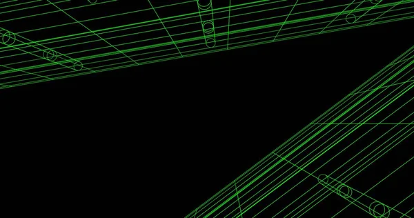 Mimari sanat konseptinde soyut çizgiler, minimum geometrik şekiller. 