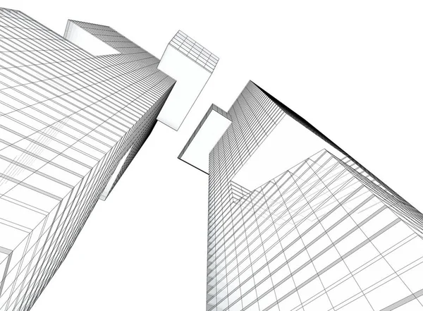 Mimari sanat konseptinde soyut çizgiler, minimum geometrik şekiller. 