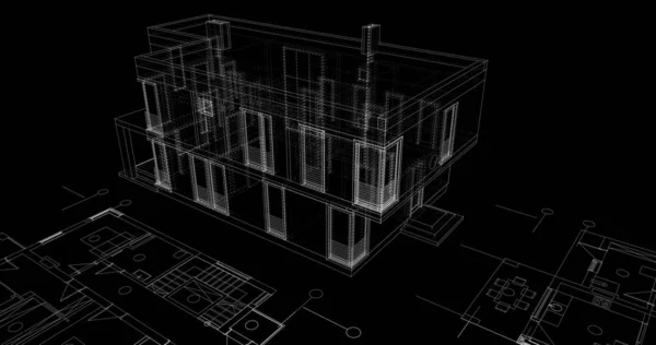 Wyłożona Tapeta Architektoniczna Tło Cyfrowe — Zdjęcie stockowe