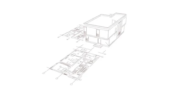 Lemované Architektonické Tapety Digitální Pozadí — Stock fotografie