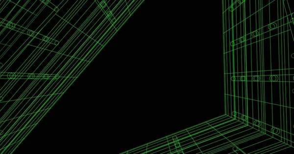 Mimari sanat konseptinde soyut çizgiler, minimum geometrik şekiller. 