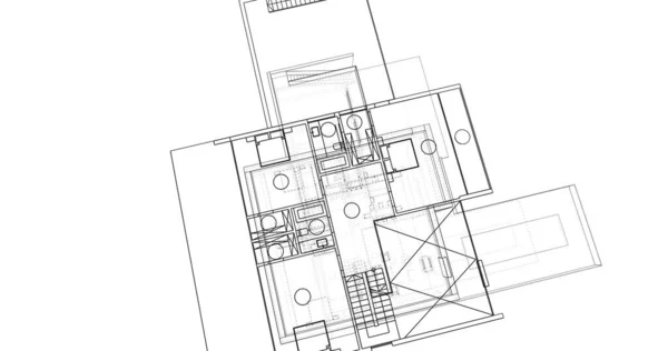 Abstrakt Arkitektoniska Tapeter Digital Bakgrund — Stockfoto