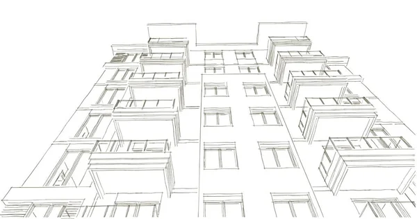 Wyłożona Tapeta Architektoniczna Tło Cyfrowe — Zdjęcie stockowe