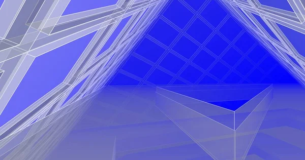 Mimari sanat konseptinde soyut çizgiler, minimum geometrik şekiller. 