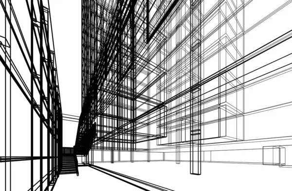 Абстрактный Архитектурный Дизайн Обоев Цифровой Концепт Фон — стоковое фото