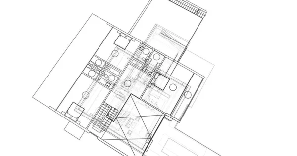 Abstraktní Architektonická Tapeta Digitální Pozadí — Stock fotografie