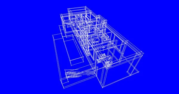 Fodrad Arkitektoniska Tapeter Digital Bakgrund — Stockfoto