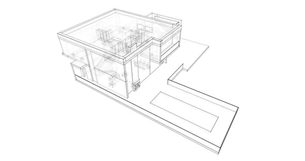 Rivestito Carta Parati Architettonica Sfondo Digitale — Foto Stock