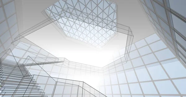 Abstrakt Arkitektonisk Tapet Koncept Digital Bakgrund — Stockfoto