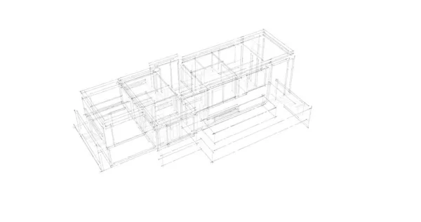 Rivestito Carta Parati Architettonica Sfondo Digitale — Foto Stock