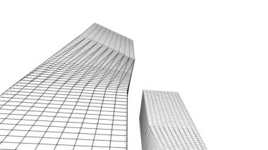 minimal 3d mimari şekillerde hareket etmek