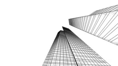 minimal 3d mimari şekillerde hareket etmek