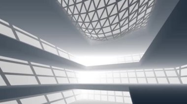 minimal 3d mimari şekillerde hareket etmek