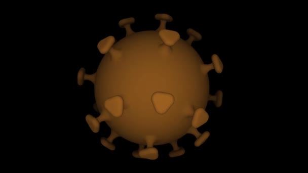 Рухомий Коронавірус Форма Вірусу — стокове відео