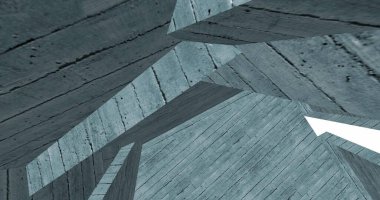 Mimari sanat konseptinde soyut çizgiler, minimum geometrik şekiller. 