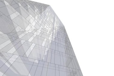 Mimari sanat konseptinde soyut çizgiler, minimum geometrik şekiller. 