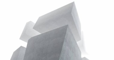 Mimari sanat konseptinde soyut çizgiler, minimum geometrik şekiller. 