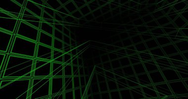 Mimari sanat konseptinde soyut çizgiler, minimum geometrik şekiller. 