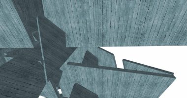 Mimari sanat konseptinde soyut çizgiler, minimum geometrik şekiller. 